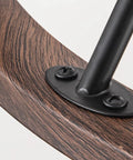 Close-up of assembly detail on Black Wagon Wheel Light With Eight Lights Rustic Farmhouse Style Ceiling Pendant Outdoor Porch Lantern