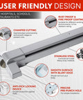 Heavy Duty Aluminum Push Bar Panic Exit Device For Commercial Doors, ANSI A156.3 Grade 2, UL Listed, focus on design features