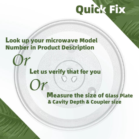 12 And A Half Inch Microwave Turntable Replacement Glass Plate For Frigidaire 5304509437 5304525313 with text overlay