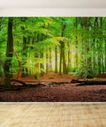 Forest Wall Murals Nine Piece Landscape Tree Wallpaper Set For Bedroom Living Room And Kids Room Decor 195 By 120 Inches