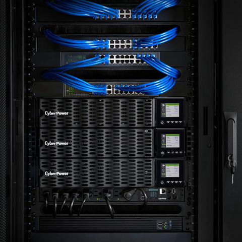 High-Density Smart App Online Sinewave UPS System With Double Conversion 1000VA 1000W 8 NEMA 5-15R Outlets in rack