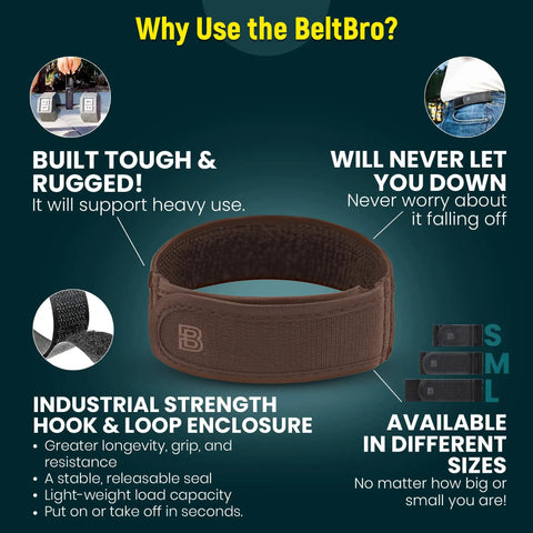 Titan Brown Elastic Belt No Buckle Multi Pack For Men With 2 Small 2 Medium 2 Large Belts Fits 1.5 Inch Belt Loops Comfortable And Easy To Use For Everyday Wear And Travel
