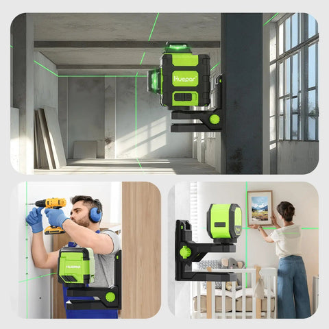 Magnetic L Shape Pivoting Base For Line And Point Laser Levels With 1/4-20 Male Threads 1/4-20 And 5/8-11 Female Mounts in use