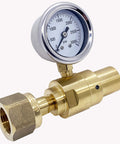 Co2 Air Shifter Regulator For Drag Racing Applications, Brass 100 Psi Piston Regulator With CGA320 Connection And Permaseal