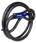 Heavy Duty Steel Braided Loop Cable With Vinyl Wrap Seven Feet Long Five Eighth Inch Diameter Corrosion Protection Black Finish 5000 Lb Break Strength Industrial Grade Safety Cable For Lifting And Tie Downs