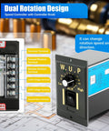 Dual rotation design speed controller for Heavy Duty Beefed Up 250W AC Gear Motor with Speed Controller, 135RPM Output.