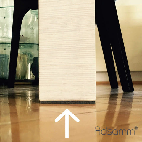 Six Hundred Pack Black Self Adhesive Felt Pads For Furniture Chairs Round Floor Protectors Heavy Duty under a chair leg.