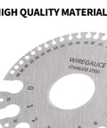 Metal Sheet Thickness Gauge Set Of 3 Dual Sided Round Gauge And Wire Gauge For Welding And Cable Measurements Stainless Steel