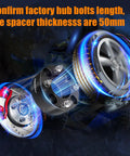 Two Pack 2 Inch Wheel Spacers For ATV And UTV 4x110 Bolt Pattern With 74mm Hub Bore And 12x1.25 Studs Black Wheel Spacer Adapters Off Road