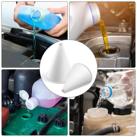 Disposable Engine Oil Funnels Set For Quick Oil Changes Paper Car Oil Change Funnels for motor oil, water, gas, coolant