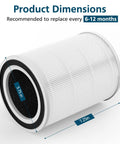 Replacement 4 In 1 Air Filter For Comfy Air C2 Purifier Only Compatible With TPAP001 Premium TPFF001 dimensions 7.25in x 5.75in