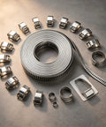 Get Ready For Any Home Rodeo With This 16 Ft DIY Stainless Steel Hose Clamp Kit Featuring Premium Worm Gear Duct Pipe Clamps And Strong Fasteners For Custom Fits On Piping And Plumbing Tasks. 16 ft stainless steel hose clamp roll with worm gear fasteners
