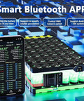 Heavy Duty 8S To 24S Lithium Battery Management System With 200 Amp Kickass Current Handling and display showing Bluetooth app features.