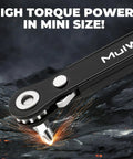 Close-up of 11 Piece Right Angle Screwdriver Set with multi bits, highlighting high torque power in mini size.
