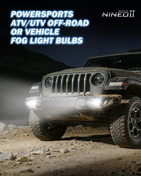 Slick H7 Headlight Bulbs Deliver Knockout Brightness With 24000 Lumens And Silent Fan Cooling For Epic Night Driving Visibility Super Easy Plug And Play Setup Without Adapters For Your Daily Driver Pack Of Two on a rugged jeep in off-road conditions.