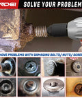 Heavy Duty Screw Extractor Set For Damaged Screws And Stripped Bolts 25 Piece CR MO MultiSpline EZ Out Style Remover in Action