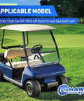 Big Time Polyurethane Front End Repair Bushing Kit For Club Car Ds Golf Cart 1993 Up Gas Electric Road Ready Heavy Duty Oem Replacement Hardware Pro Set installed on blue golf cart.