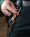 Durable Metal Key Keeper With Belt Loop Keyring Clip For Car And Home Keys Self Locking Gate Rugged Nylon Duck Material In Gravel One Size