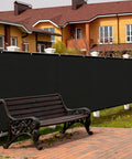 Heavy Duty Fence Privacy Screen 3ft X 50ft 150 GSM Mesh Windscreen With Brass Grommets in garden setting