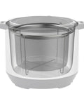 Round Stainless Steel Mesh Steamer Basket For Pressure Cookers with easy lift handle inside pot for steaming vegetables and fish