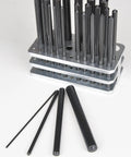 Steel Transfer Punch Set With Index Stand 28 Piece Pack For Machinists sizes 3/32 to 1/2 inch on display