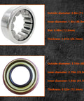 Rear Left And Right Axle Wheel Bearing And Seal Kit For Cadillac Chevy Blazer Silverado Suburban And GMC Sierra 1500 Ready To Roll With Tough As Nails Fit And Precise Specs Bearing OD 2.8 In ID 1.9 In Thickness 1.01 In And Seal OD 3.16 In, showing the bearing and seal dimensions.
