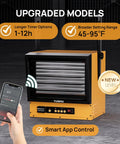 Next Level 10,000W Electric Garage Heater With 240V Hardwired Setup, WiFi Enabled Smart GH10K, remote control display