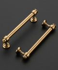 Champagne Bronze Aluminum Cabinet Handles 12 Pack With Five Inch Center Holes Straight Bar Drawer Pulls for kitchen and dresser