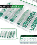 AC Compressor Seal Washers Kit 160 Piece Assortment With 6 Sizes For Automotive AC System Port Bonded Gasket Set in storage box