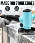 Heavy Duty 4 Inch Pneumatic Angle Grinder Pro Grade Air Powered Grinding Machine Runs Smooth With Slick Side Exhaust Venting for stone edges.