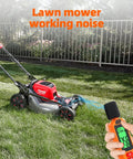 Decibel Meter Sound Level Meter With A Weighted Reading For Accurate Noise Data 30 To 130 Decibels Range Backlit LCD Screen Data Hold Max Min Fast Slow Modes For Home Outdoors And Cutting Through The Noise From Noisy Neighbors, measuring lawn mower noise