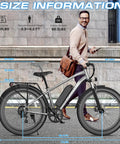 Beast 1000W Peak Electric Mountain Bike for Adults With 26 Inch Fat Tires detailed size chart and sleek design