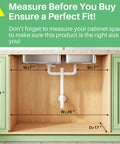 Measurement guidelines for Heavy Duty 2 Pack Under Sink Organizer With Adjustable 3 Tier Metal Pull Out Drawers For Kitchen Cabinet.