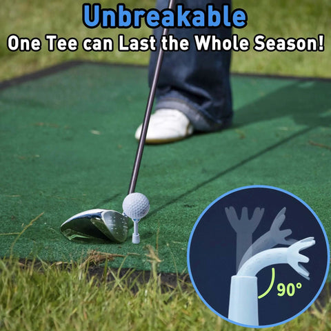 Adjustable Golf Tees 3 Pack White For Men Unbreakable Durable Practice Tees With 2.1 To 2.9 Inch Height Range Fits All Mats