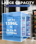 Heavy Duty Stainless Steel Three Door Commercial Fridge With Secure Locks Top Tier Reach In Cooler showcasing 1396L capacity.