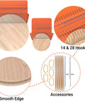 Speedweve Style Darning Loom Kit with 14 and 28 Hook Looms, 9 Large Eye Needles, 100 Color Threads, Darning Mushroom