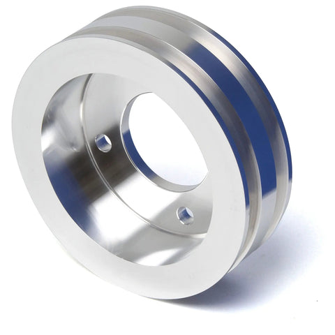 Rugged Underdrive V Belt Pulley Kit Bolts Onto Ford 429 And 460 Big Block Engines, 5.4 inch solid 6061 T6 aluminum pulley.