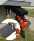 Beefy Five Eighths Inch Grade 8 Bolt Kit With Lock Nuts And Washers For Fifth Wheel Pin Box Installation in trailer setup