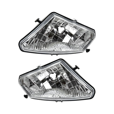 Headlight Housing Front Left And Right For Polaris Sportsman 500 2005-2010 - Beefed Up Clear Head Lamp Lens Covers Anti Fog High Clarity Durable Replacement Pair For HO EFI Touring Models