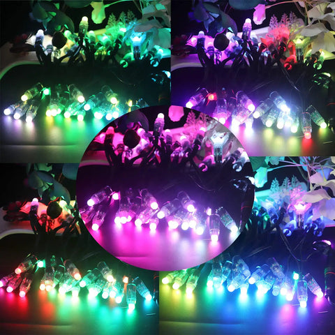 Waterproof RGB LED Pixel String Lights With WS2811 IC Addressable Full Color 12mm LEDs 5V DC 500 Pack for outdoor decor displayed