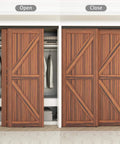 Heavy Duty Double Bypass Sliding Closet Door Track Kit Hardware With 72 Inch Aluminum Alloy Track Rail Set For Two Door System