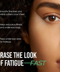 Top Shelf Peptide Eye Cream That Hits Different For Dark Circles And Fine Lines With Hyaluronic Acid And Vitamin B5 worn on model's under-eye area.