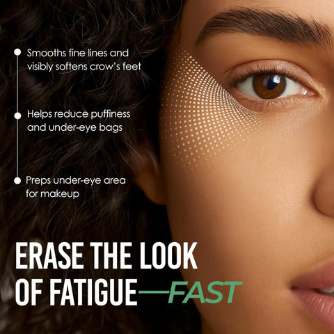 Top Shelf Peptide Eye Cream That Hits Different For Dark Circles And Fine Lines With Hyaluronic Acid And Vitamin B5 worn on model's under-eye area.