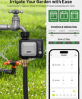 Smart WiFi Sprinkler Timer With Rain Delay, Auto And Manual Modes, Outdoor Hose Irrigation Controller For Patios, Lawns And Gardens