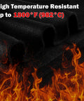 Carbon Fiber Welding Blanket Heat Shield 1800F Fireproof 20-Inch By 20-Inch Heavy Duty Heat Resistant Fabric close-up with flames