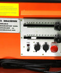 Close-up of controls on Pro Grade Hydraulic Electric Rebar Bender Built Like A Tank To Bend Steel Rods At One Eighty Degrees With Swappable Rollers Handling Six To Thirty Two Millimeter Bars For Contractors Wanting Zero Hassle.