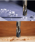 Top Shelf Heavy Duty Workhorse 12 mm Straight Shank Twist Drill Bits equipped with sharp 135 degree split point drilling metal and wood.