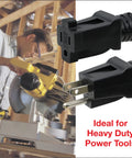 Workhorse 150 Ft Outdoor Extension Cord 12 Gauge 3 Conductor SJTW with power indicator used with heavy duty power tools