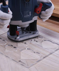 12 By 10 Inch Heart Inlay Router Template Guide Kit For Woodworkers Straight Up Perfect Decorative Doughnut Jigs Making eight heart shapes with a router.