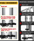 Diagram showing suitable and unsuitable environments for Black Chain Link Gate Latch For Fence Posts Spaced 1-3/8 To 2-3/8 Inches